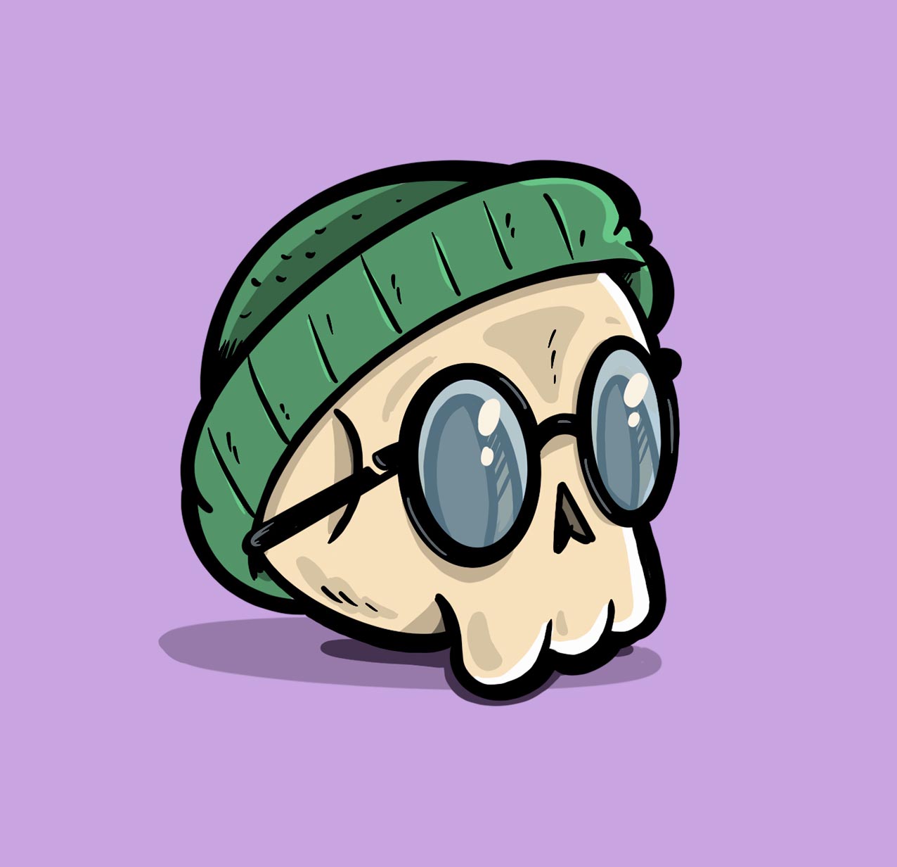 Hipster Skull by Dan Bailey